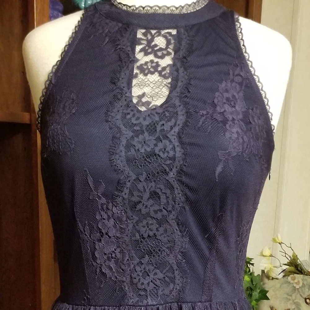 Navy blue lace dress